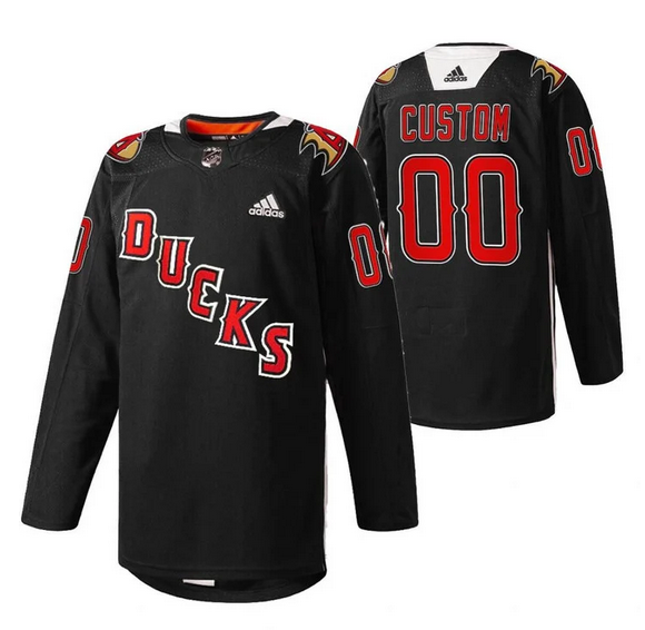 Men's Anaheim Ducks Customized 2022 Black Angels Night Stitched Jersey Men's Anaheim Ducks Customized 2022 Black Angels Night Stitched Jersey